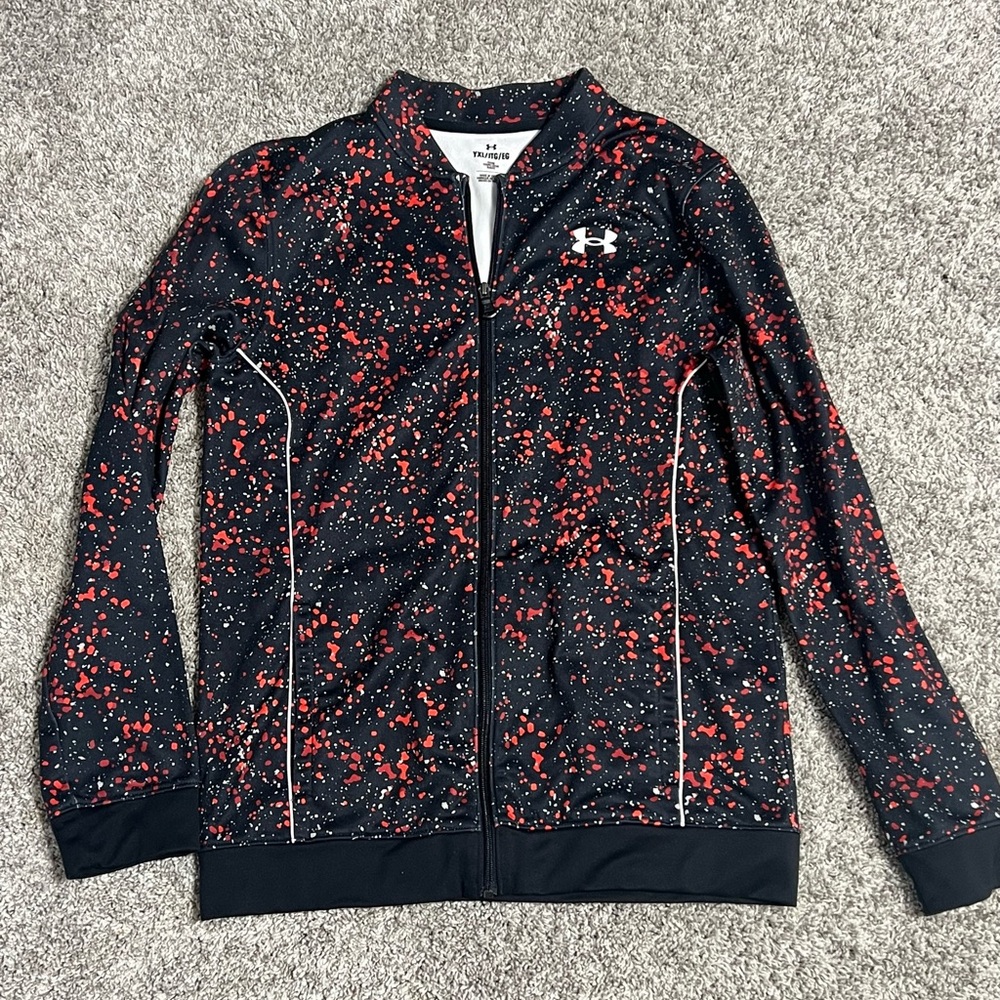 Under Armour Black Jacket with Red Speckles